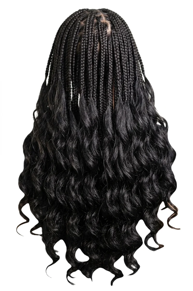 Long French Curl Goddess Braids — Alternate view