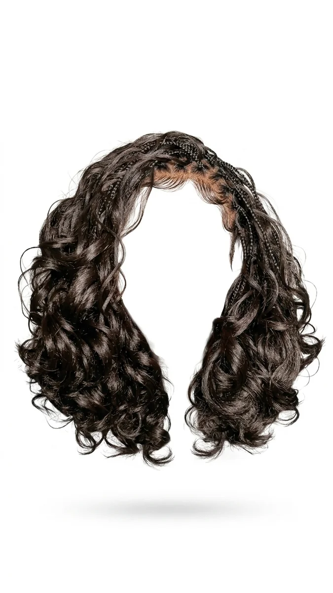Short French Curls Braids — Alternate view