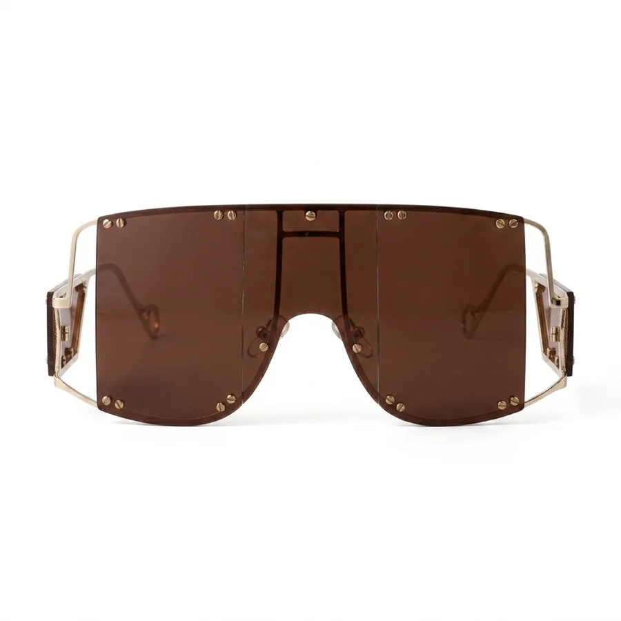 Oversized Flat Top Fashion Glasses — Front view