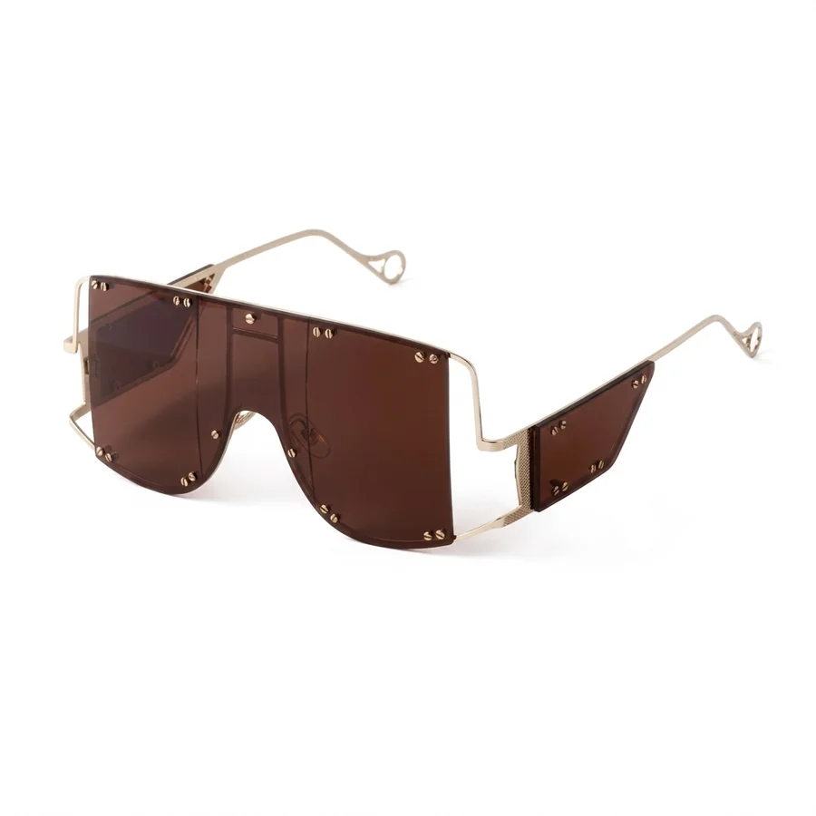 Oversized Flat Top Fashion Glasses — Back view