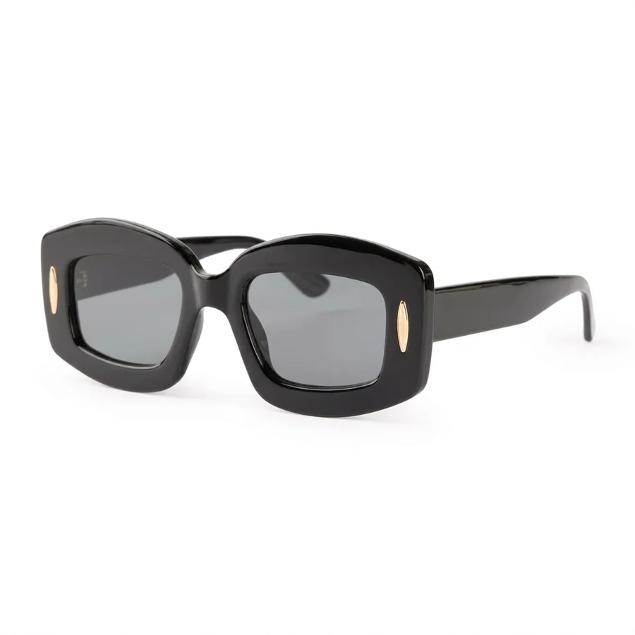 Green Rectangular Fashion Glasses — Front view