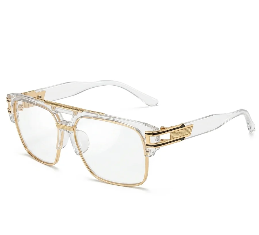 Men's Outdoor Retro Square Frame Glasses — Back view