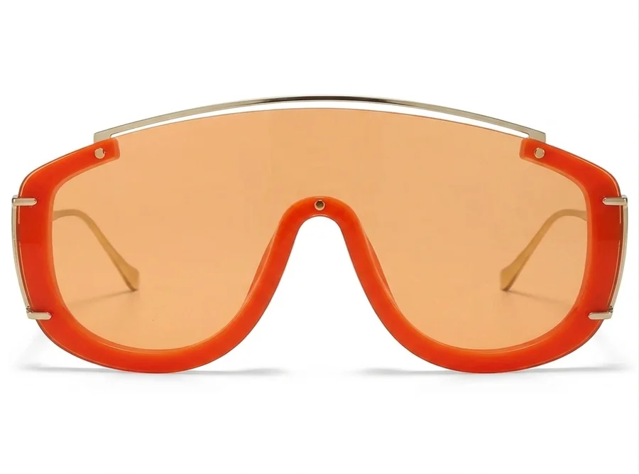 Women Shield Semi-Rimless Glasses — Front view