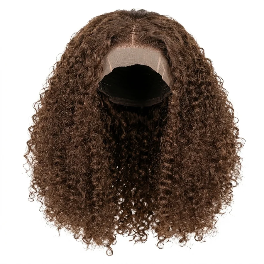 Deep Curly Glueless Wig — Front view