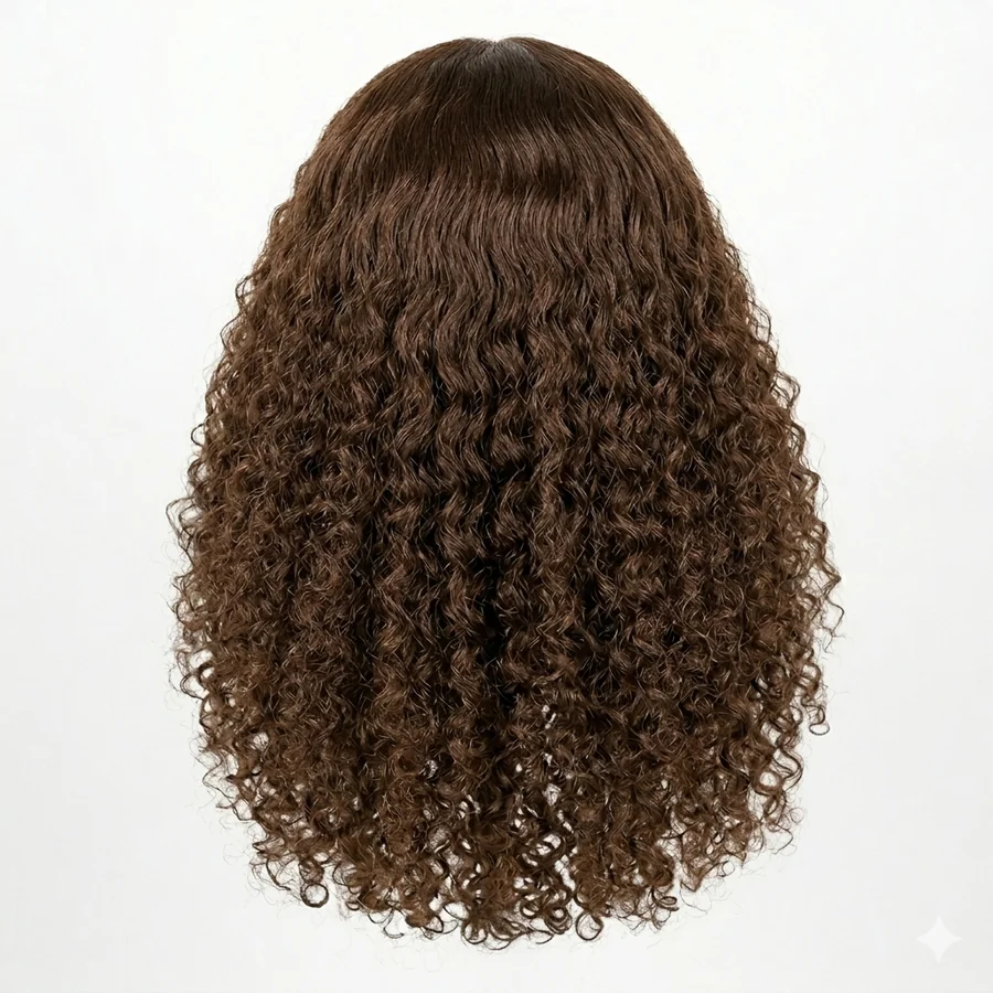 Deep Curly Glueless Wig — Back view