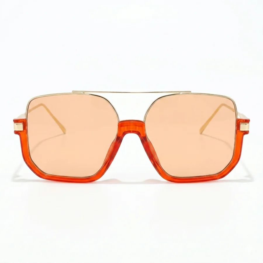 Women Oversized Retro Vintage Glasses — Back view